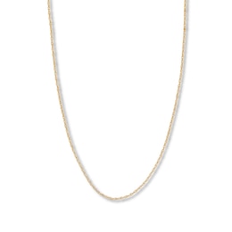 Double Rope Chain Hollow 14K Yellow Gold 20"