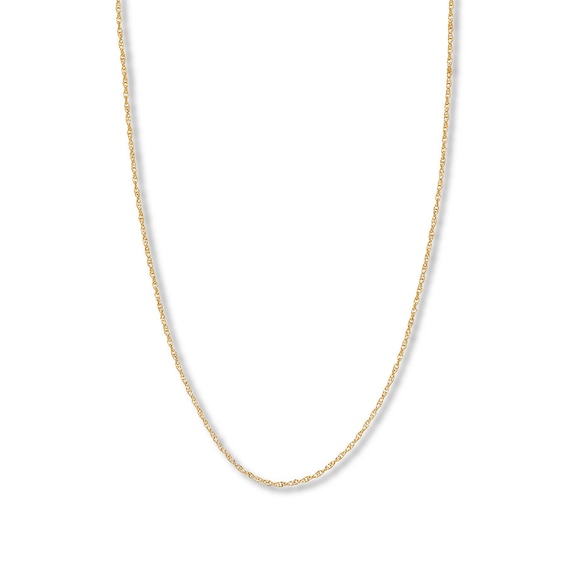 Double Rope Chain Hollow 14K Yellow Gold 20"