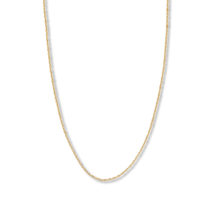 Main Image 1 of Double Rope Chain Hollow 14K Yellow Gold 20&quot;