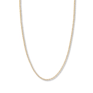 10K Yellow Gold Hollow Rope Link Chain 22 Inches 4mm 63392