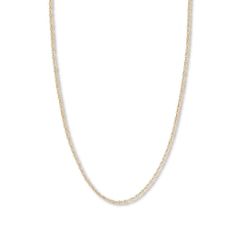 Double Rope Chain Hollow 14K Yellow Gold 18"