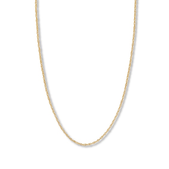 Double Rope Chain Hollow 14K Yellow Gold 20"
