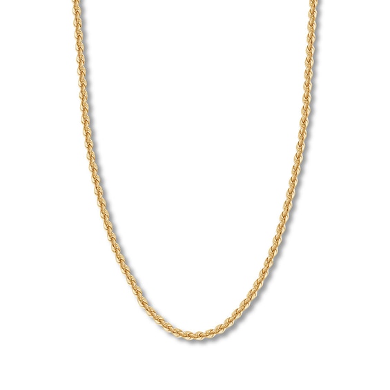 Rope Chain Hollow 14K Yellow Gold 18