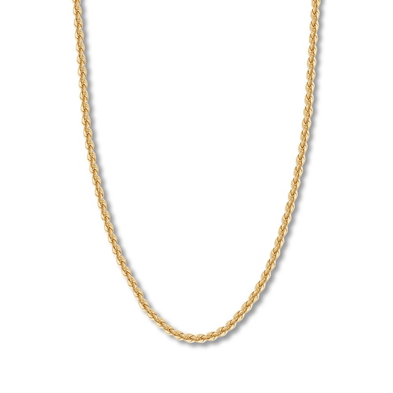 Rope Chain Hollow 14K Yellow Gold 20"