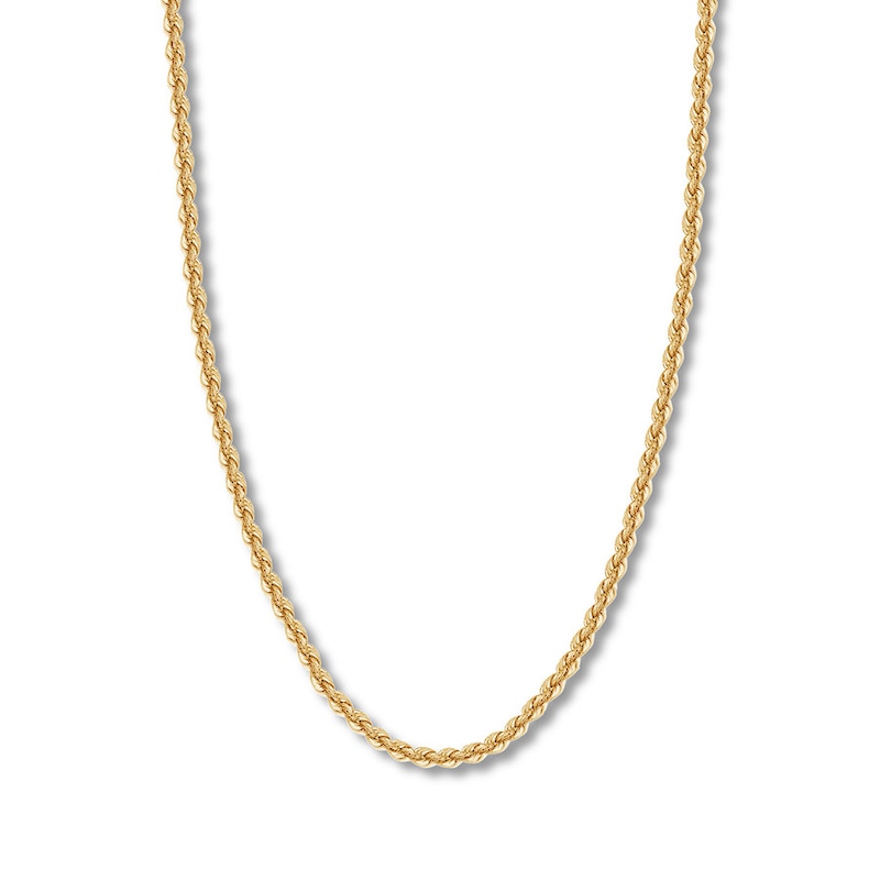 Hollow Rope Chain 14K Yellow Gold 20"