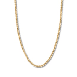Rope Chain Hollow 14K Yellow Gold 22"