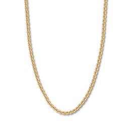 Rope Chain Hollow 14K Yellow Gold 24"