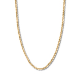 Rope Chain Hollow 14K Yellow Gold 30"