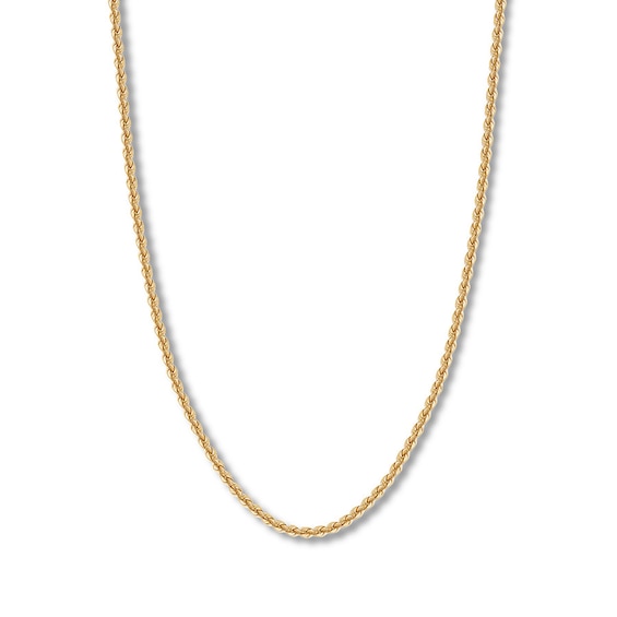 Rope Chain Hollow 14K Yellow Gold 20"