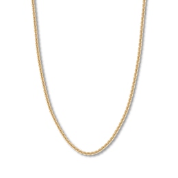Rope Chain Hollow 14K Yellow Gold 24"