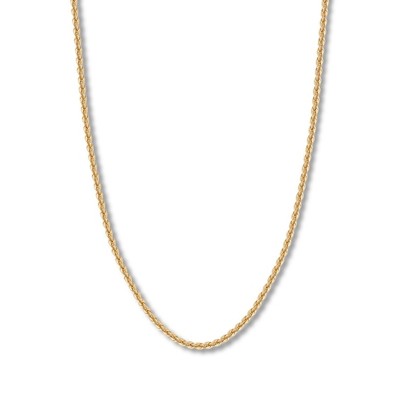 Rope Chain Hollow 14K Yellow Gold 30"