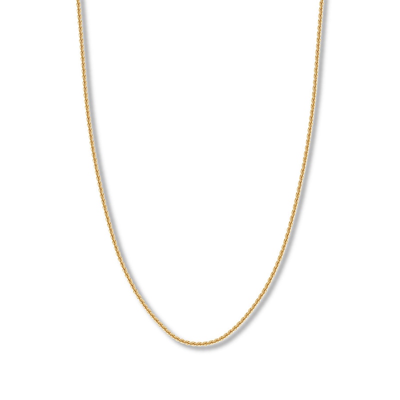 Hollow Rope Chain 14K Yellow Gold 30"