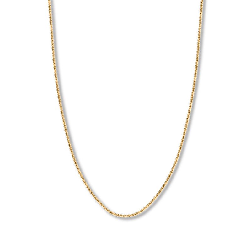 Main Image 1 of Rope Chain Hollow 14K Yellow Gold 30&quot;
