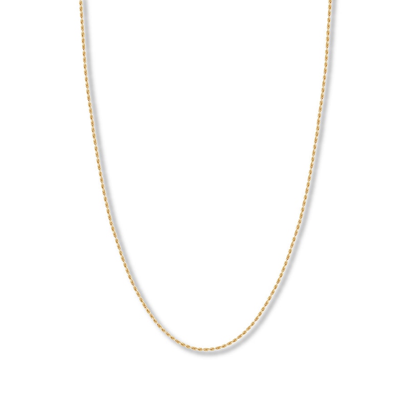 Textured Solid Rope Chain 14K Yellow Gold 18"