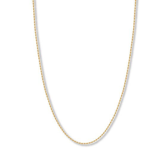 Textured Rope Chain Solid 14K Yellow Gold 20