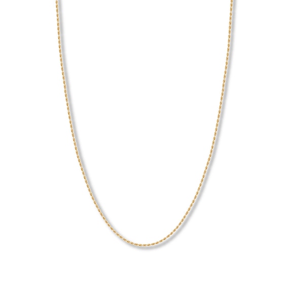 Textured Rope Chain Solid 14K Gold 22