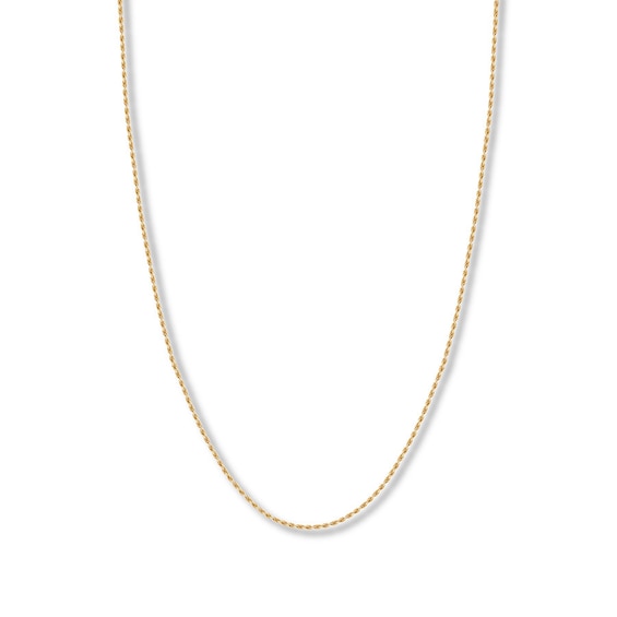 Textured Rope Chain Solid 14K Yellow Gold 16"