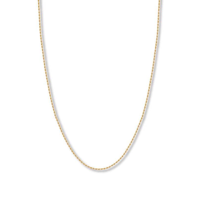 Main Image 1 of Textured Rope Chain Solid 14K Yellow Gold 16&quot;