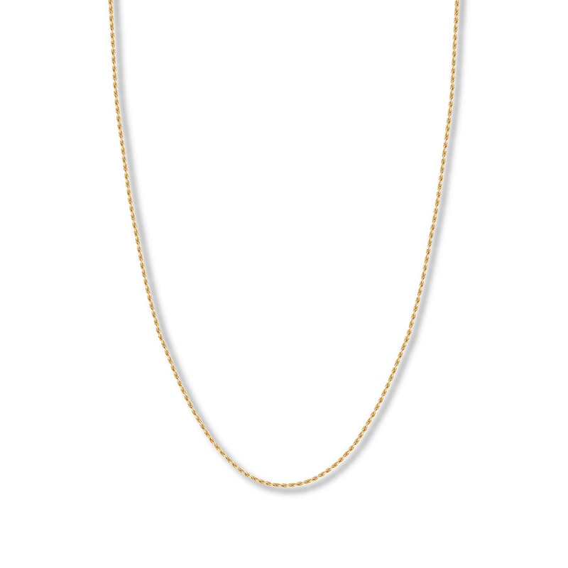 Textured Solid Rope Chain 14K Yellow Gold 16"