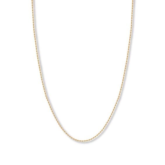 Textured Rope Chain Solid 14K Yellow Gold 24"
