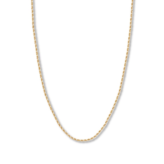 Textured Rope Chain Solid 14K Gold 20