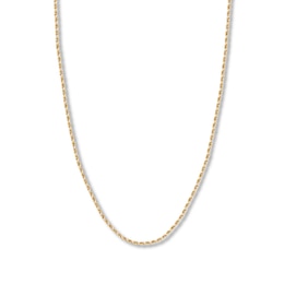 Textured Rope Chain Solid 14K Yellow Gold 24"