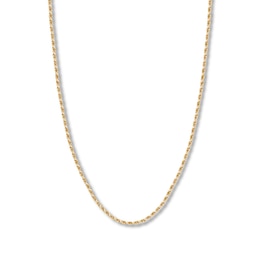 22" Textured Rope Chain Solid 14K Yellow Gold