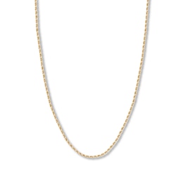 22" Textured Rope Chain Solid 14K Yellow Gold