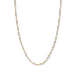 30" Textured Rope Chain Solid 14K Yellow Gold