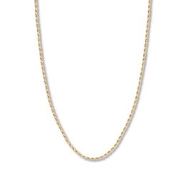 18&quot; Textured Rope Chain 14K Yellow Gold Appx. 3mm