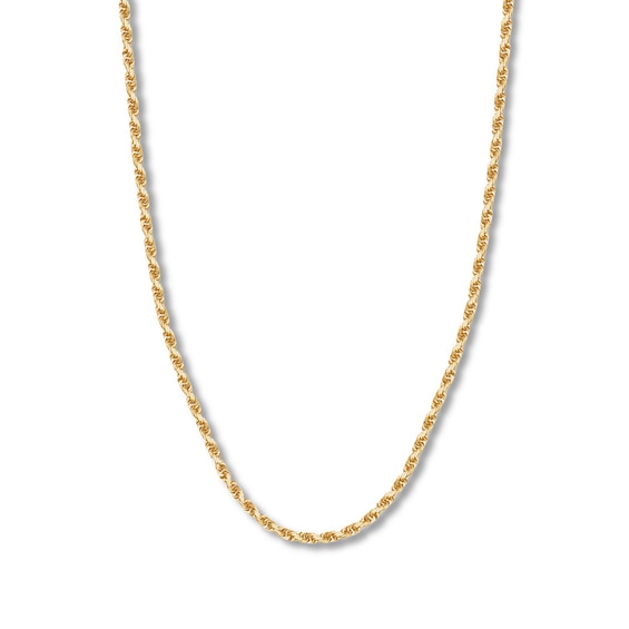 Kay 22" Textured Solid Rope Chain 14K Yellow Gold
