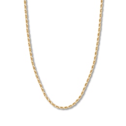 24&quot; Textured Rope Chain 14K Yellow Gold Appx. 3.8mm