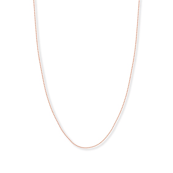 18" Textured Rope Chain Solid 14K Rose Gold Appx. 1.05mm