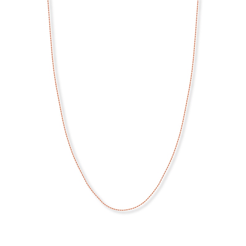 Main Image 1 of 18&quot; Textured Rope Chain Solid 14K Rose Gold Appx. 1.05mm