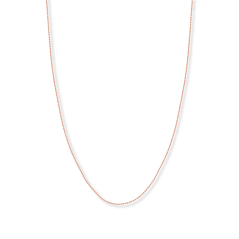 Main Image 1 of 20&quot; Textured Rope Chain Solid 14K Rose Gold Appx. 1.05mm