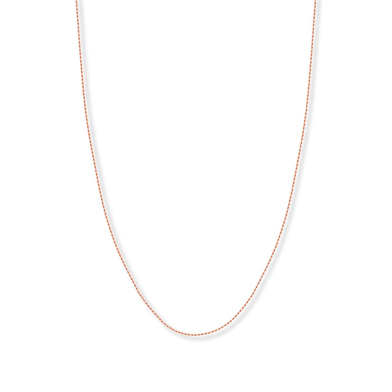 Main Image 1 of 24&quot; Textured Rope Chain Solid 14K Rose Gold Appx. 1.05mm