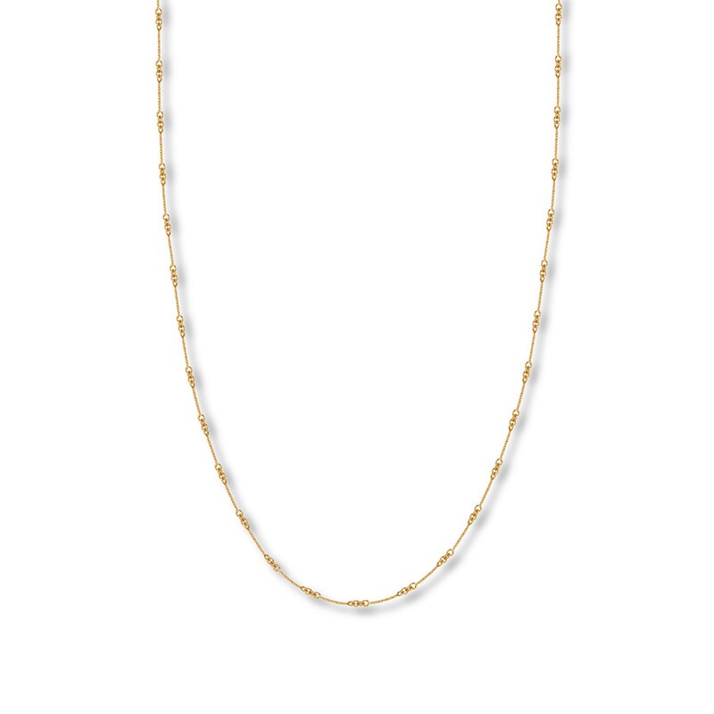 Main Image 1 of 16&quot; Cable Chain Necklace Solid 14K Yellow Gold Appx. .8mm