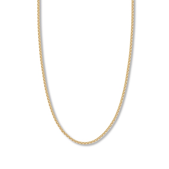 16" Rolo Chain Necklace Hollow 14K Yellow Gold Appx. 2.5mm