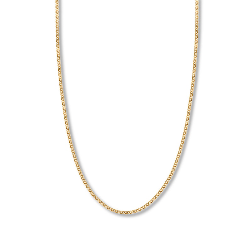 16" Hollow Rolo Chain Necklace 14K Yellow Gold Appx. 2.5mm