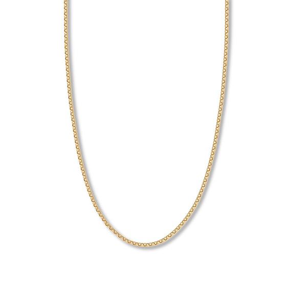 18" Rolo Chain Necklace Hollow 14K Yellow Gold Appx. 2.5mm