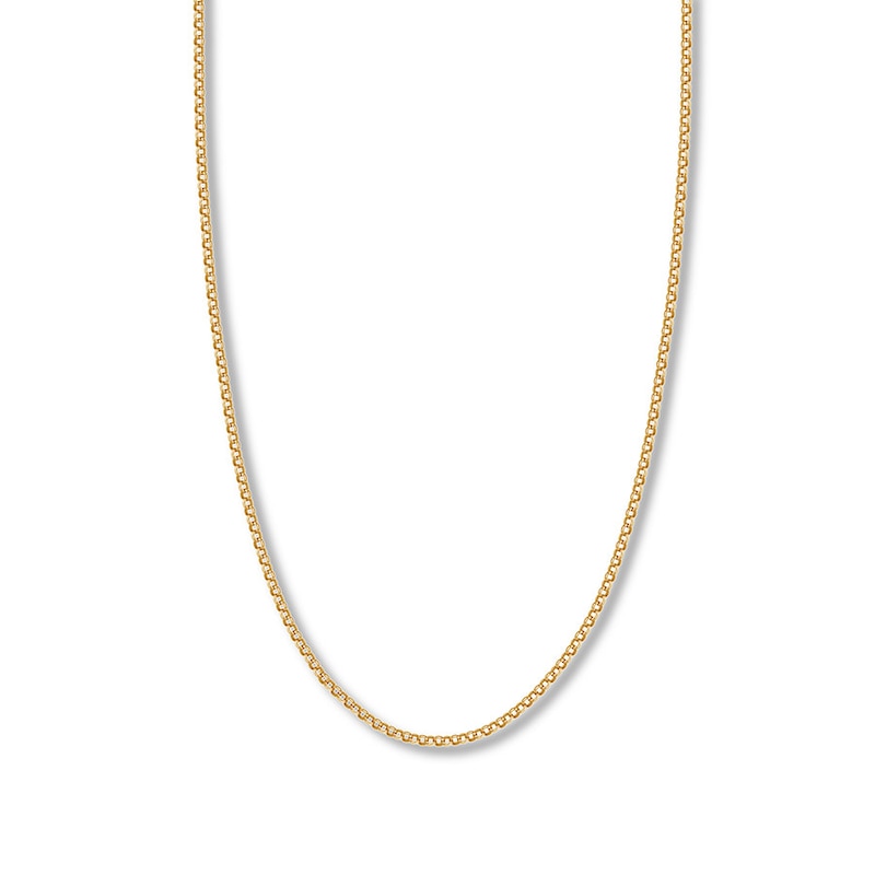 18" Hollow Rolo Chain Necklace 14K Yellow Gold Appx. 2.5mm