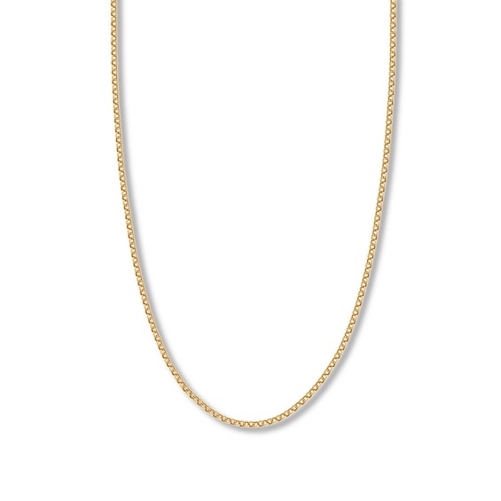 24" Rolo Chain Necklace Hollow 14K Yellow Gold Appx. 2.5mm