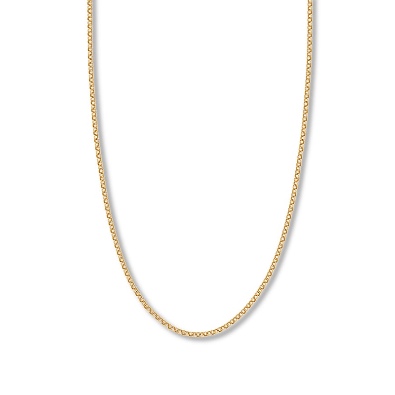 24" Hollow Rolo Chain Necklace 14K Yellow Gold Appx. 2.5mm