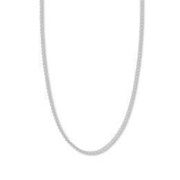 20" Rolo Chain Necklace Hollow 14K White Gold Appx. 2.5mm