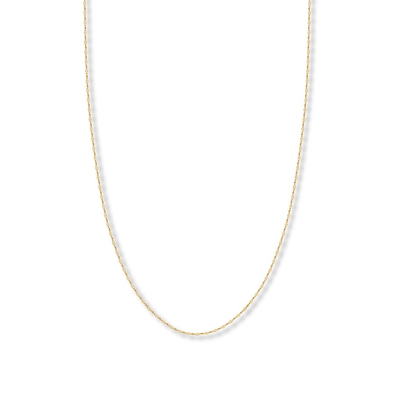 18" Forzatina Chain Necklace Solid 14K Yellow Gold Appx. 1.45mm