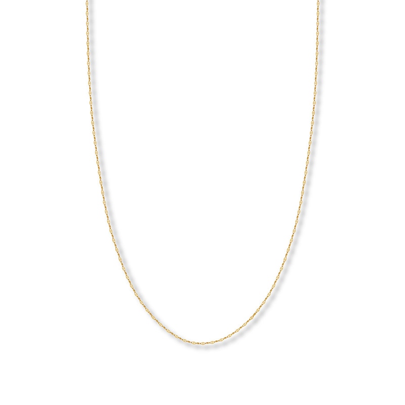 18" Solid Forzatina Chain Necklace 14K Yellow Gold Appx. 1.45mm