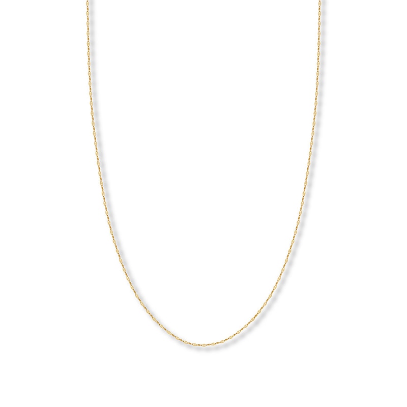 20" Solid Forzatina Chain Necklace 14K Yellow Gold Appx. 1.45mm