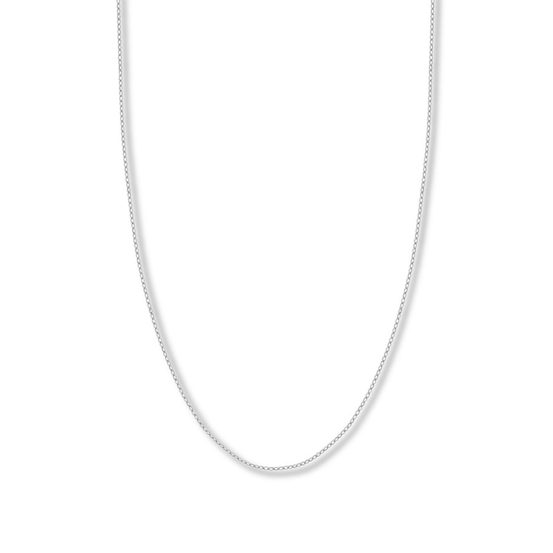 18" Solid Rolo Chain Necklace 14K White Gold Appx. 1.82mm