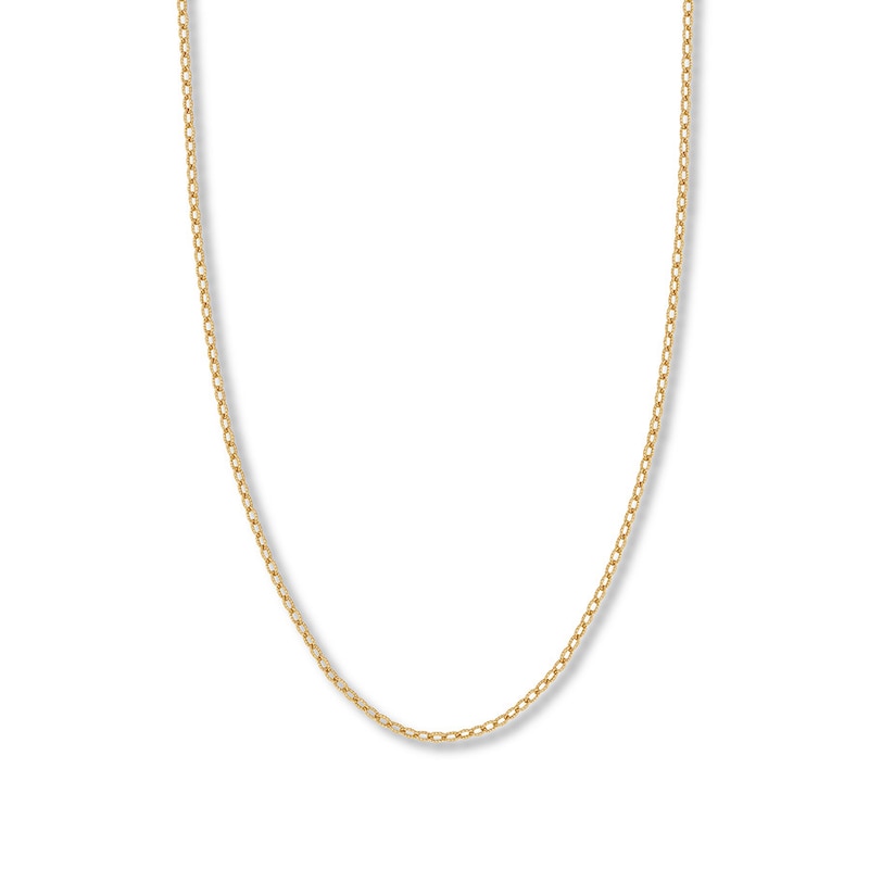 22" Solid Rolo Chain 14K Yellow Gold Appx. 2.15mm