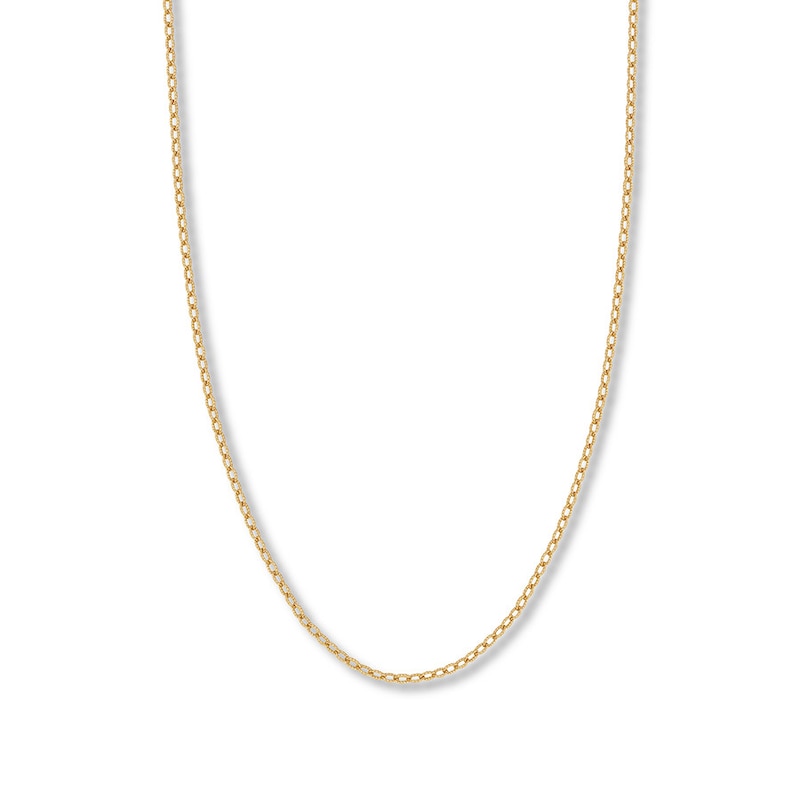 24" Solid Rolo Chain 14K Yellow Gold Appx. 2.15mm